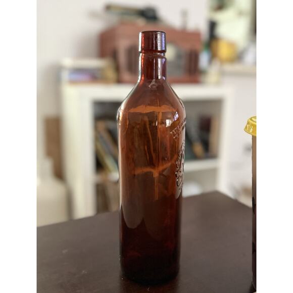 1957 50s Vintage AA Ancient Age Embossed Whiskey Bottle Kentucky Bourbon Amber - Picture 6 of 7